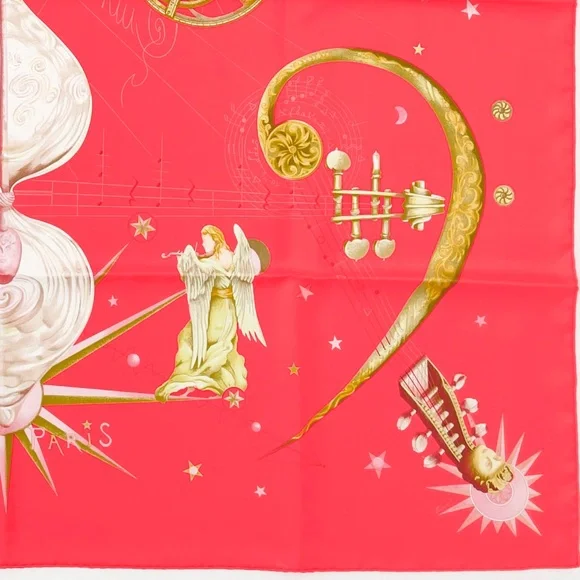 NWT Hermes Scarf "Quintessence" in Coral - Picture 9 of 9